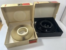 Vintage Kodak Carousel Transvue 80 Slide Tray With Original Box, Lot of 2