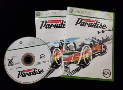 Burnout Paradise (Microsoft Xbox 360, 2008) Complete w/ Manual CIB, TESTED