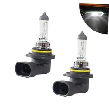 Pack-2 9006 Car High Low Beam Bulb, 12V 55W 1200LM Transparent Shock-resistant