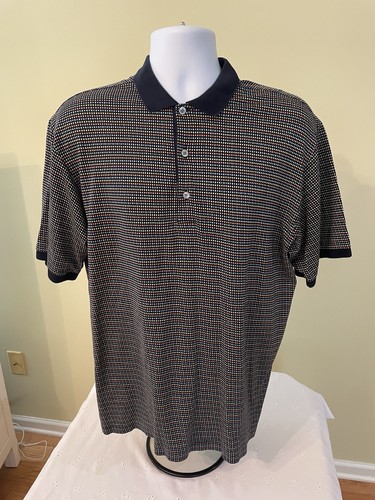 Bobby Jones 2-Ply Double Mercerized Cotton Men’s Multicolor Golf Polo Size Large - Picture 1 of 7