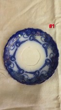Antique flow blue china plates vintage