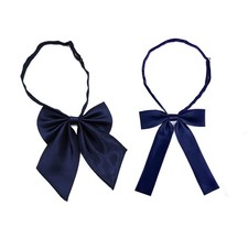 2 PCS Bow Ties for Women Girls, Solid Color Pre-tied Adjustable Women's Bowties