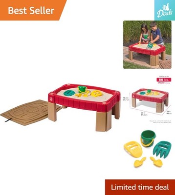 Naturally Playful Kids Sand Table - 5-Piece Accessory Set, Durable Playtime Fun