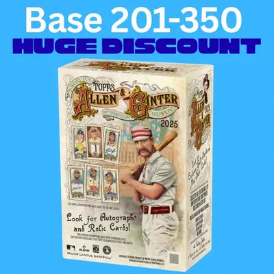 2025 Topps Allen & Ginter Baseball Base 201-350 - Wählen Sie Ihre Karte