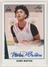 2021-22 Leaf Memories 1990 Base Auto Green 13/50 Kobe Bufkin #BA-KB2 Auto no9