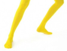 Mondor 345 Lemon Yellow Child's Size Intermediate 6-8 Full Footed Tights