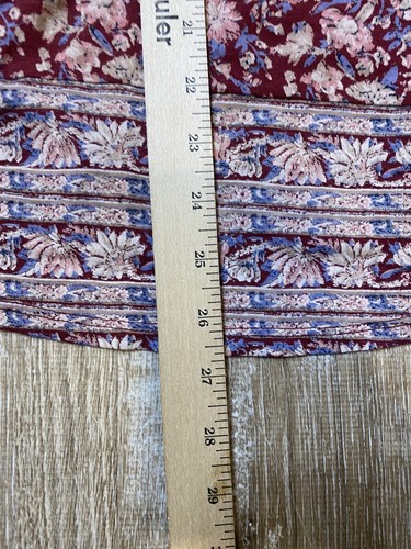 NWOT Lucky Brand Womens Red Pink Floral Cotton LS Top Bell Sleeve Boho Small - Picture 6 of 7