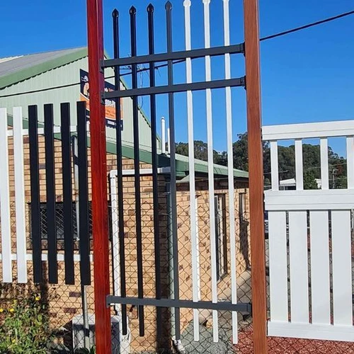 Custom Width & Height in Black - Dark Grey Spear Spike Security Fence Panels - Picture 1 of 9