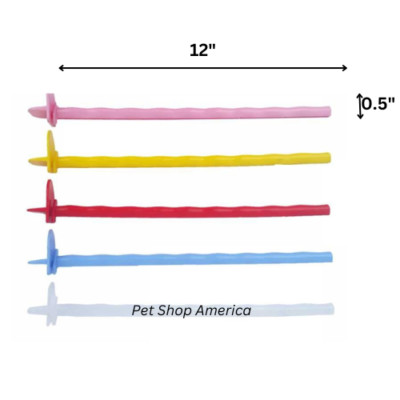 4 Pack Bird Cage Perches 12'' Adjustable Plastic Parrot Parakeet Trim-to-Fit Stan