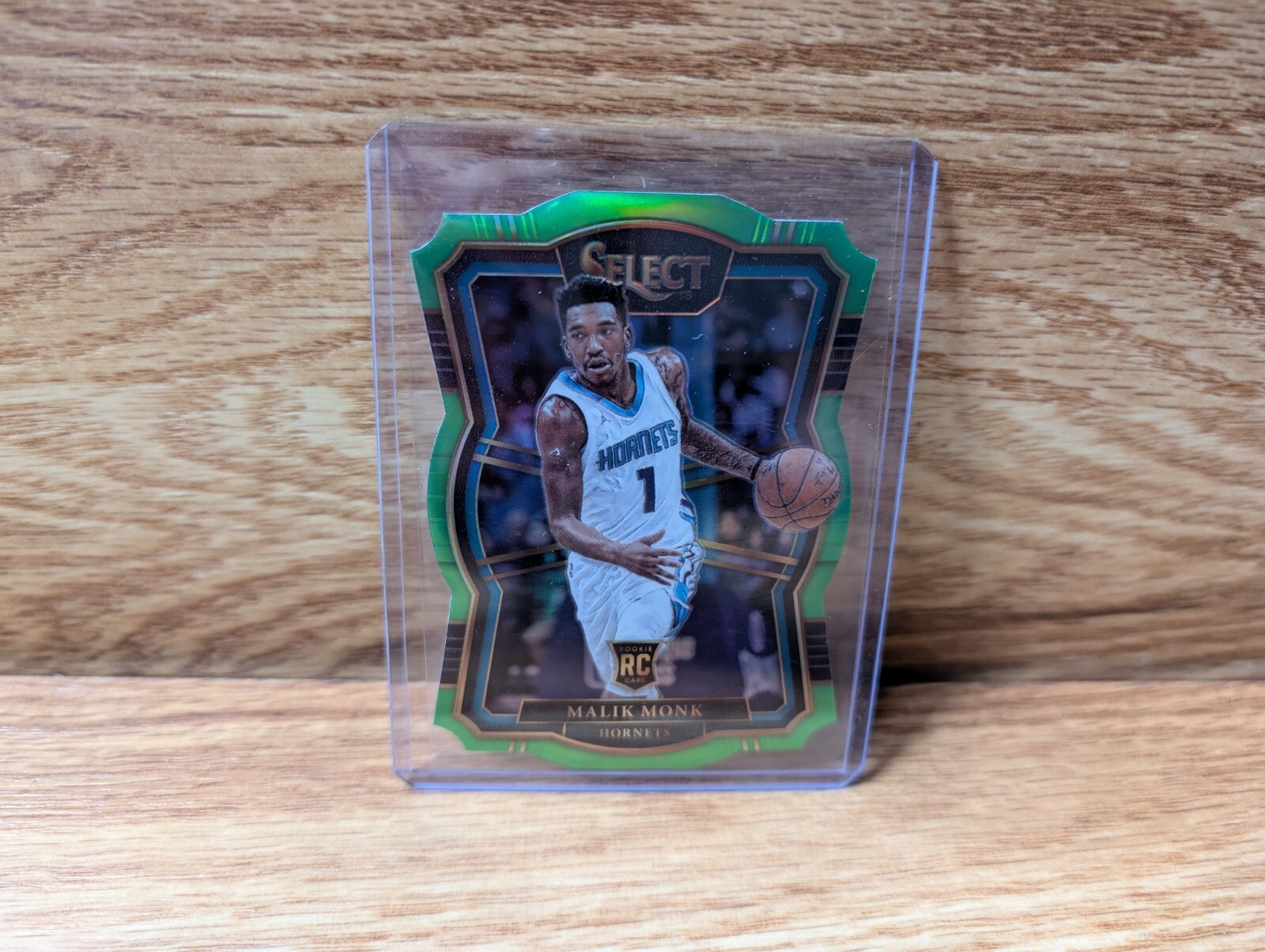 2017 Select Premier Level Neon Green Die-Cut Prizm /65 Malik Monk #142 Rookie RC