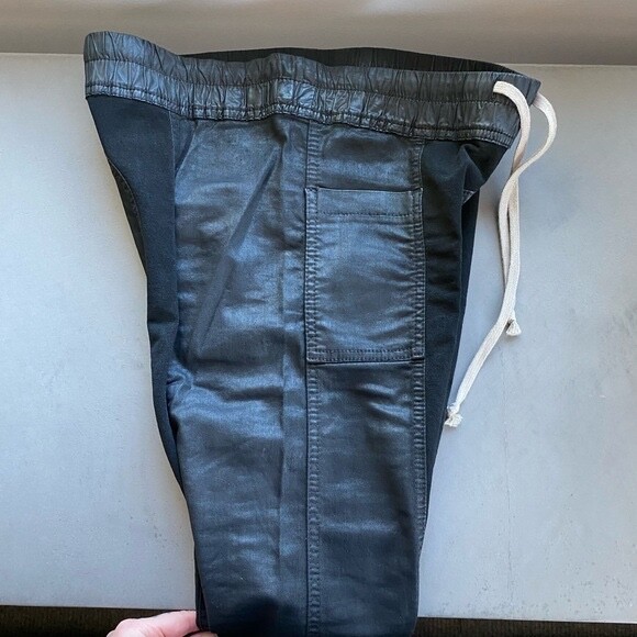 New Rick Owens Waxed Denim Drkshdw Leggings Pants Stretch