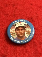 1984 Tom Raines Fun Foods Baseball Button #41 (Montreal Expos)