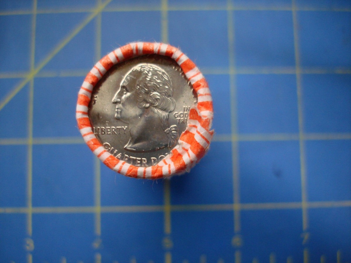 2001 D VERMONT STATE QUARTER UNCIRCULATED ROLL U.S.A. BANK
