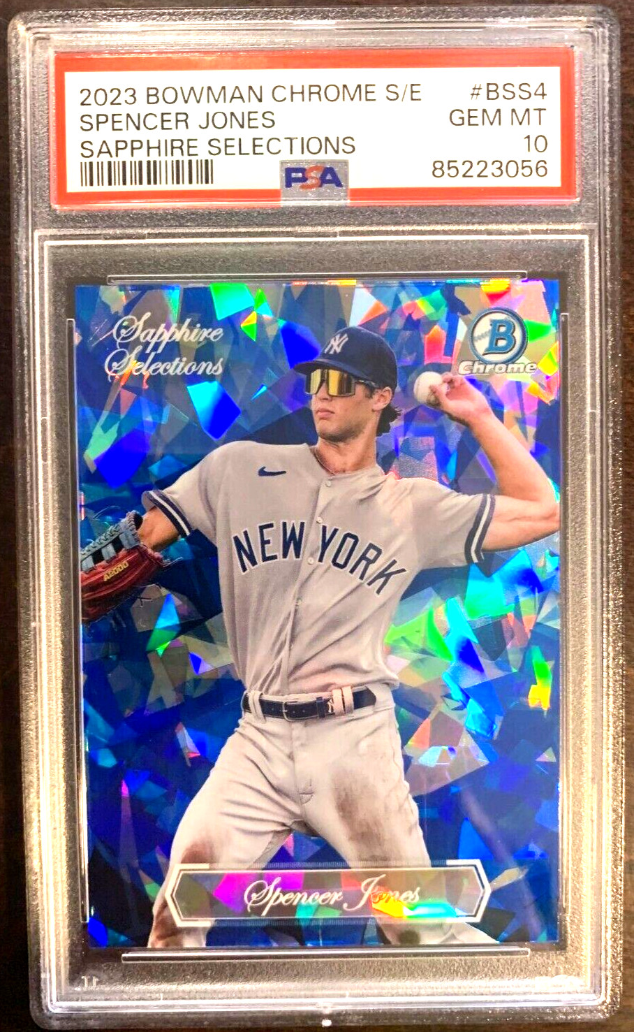 2023 Bowman Chrome Sapphire Edition Spencer Jones Sapphire Selections PSA 10