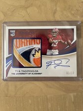 2020 Immaculate Collection Tua Tagovailoa Stunning Orange Bowl Patch RC Auto /10