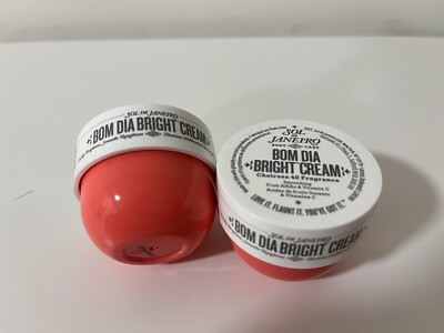 2 Sol de Janeiro Bom Dia Bright Cream Cheirosa 40, 0.84oz/25ml Each Travel Mini