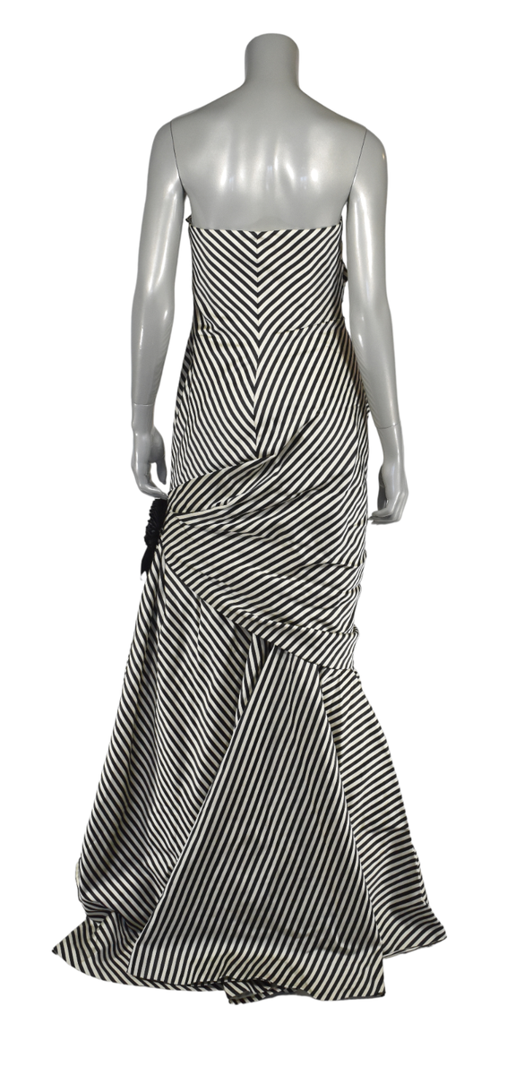 Ralph Lauren Purple Label Collection Black Silk Runway Dress Gown 