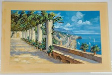 Antico Guazzo Italiano Napoli Napoletano Costiera Amalfitana Costa Azzurra S Bora