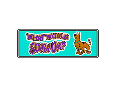 #1094 What Would Scooby-Doo Funny Car Bumper Sticker Waterproof Vinyl Decal