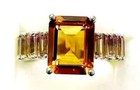 HSN Colleen Lopez Sterling Silver Madeira Citrine & Amethyst Band Ring 8 — photo 2