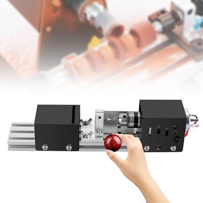 96W DIY Mini Wood Lathe Motorized Lathe Machine Woodworking Lathe Tools 8000RPM