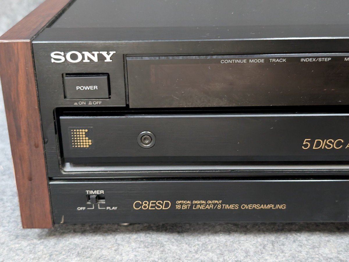 Sony CDP-C8ESD CD Player 5 Disc Carousel Changer, Beautiful Shape