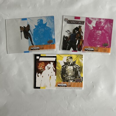 2020 UD Marvel Anime STAX Bottom, Middle & Top BLADE StrikeForce 3A, 3B & 3C