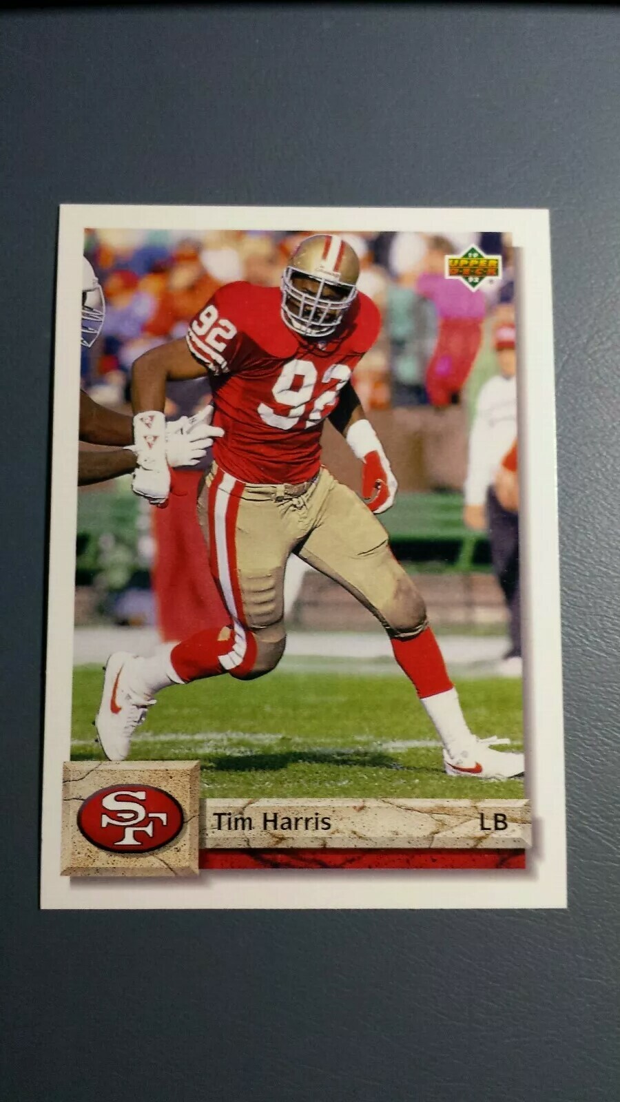 TIM HARRIS 1992 UPPER DECK FOOTBALL CARD # 267 C0881