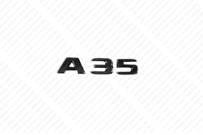 Gloss Black Rear Star & AMG Badge Emblem For Mercedes A-Class A35 AMG Turbo 4MATIC (W177, 2019+)
