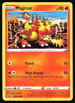 2020 Pokemon TCG Magmar 029/192 Rebel Clash Common | eBay