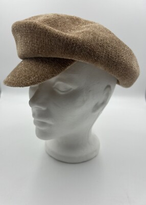 Adora Newsboy Cap Hat Womens One Size Beige Polyester  display picture 3