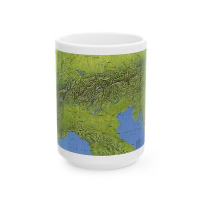 Alps, The (1985) (Map) White Coffee Mug