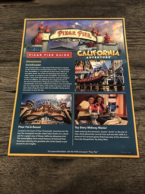 DCA Pixar Pier Cast Member Exclusive Fact Sheet Disneyland Prop Sign Disney 100