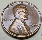 1937 1C Lincoln Cent WHEAT PENNY 5421N