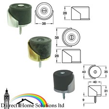 Hafele Rubber Buffer Door Stop Stopper Floor Mounted Aluminium / Brass, 3 Types