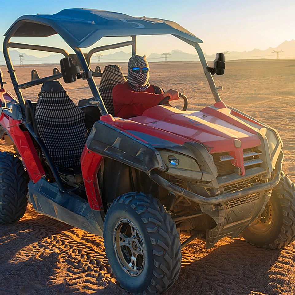 Juego de espejos retrovisores laterales separables de 1,75"-2" para Yamaha Rhinos 450 660 700 Foto 2 de 4