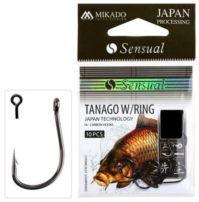 Mikado Sensual TANAGO Karpfen 10er Pack Allround Öhr-Angelhaken Gr.10-2 schwarz