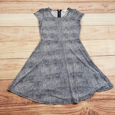Michael Kors Dress Womens Small Blue White A-line Short Zip Up Casual Ladies