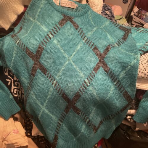 15 VINTAGE 80s 90s Mens SWEATER LOT Winter Geometric Fair Isle Aztec RESELLER - Picture 17 of 18