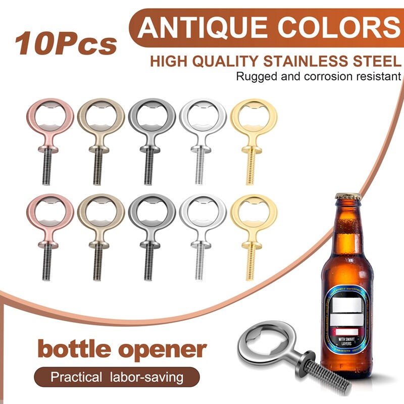 3X(10Pcs Metal Bottle Opener Blanks Stainless Steel Bottle Opener Inserts6946 eBay