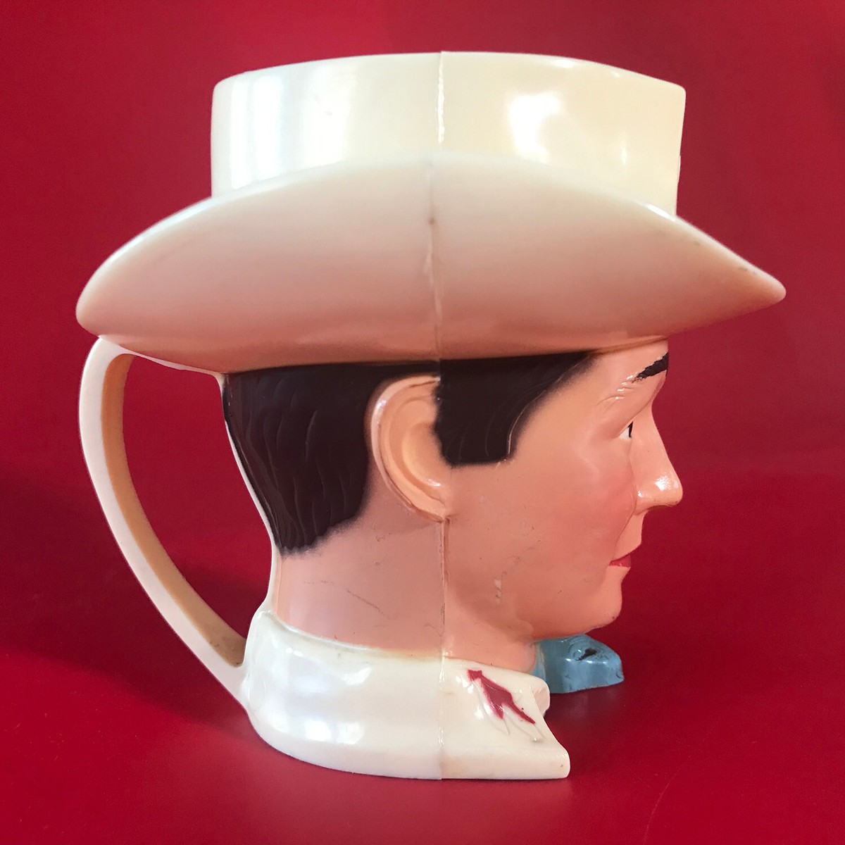 Vintage 1950 Original Roy Rogers Plastic Quaker Oats Mug Western