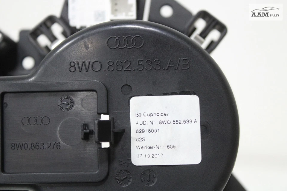 AUDI A4 QUATTRO 2017-2023 consola central delantera doble portavasos OEM Foto 4 de 4