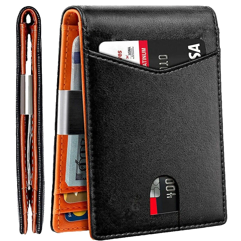 Carteras punk de cuero para hombre