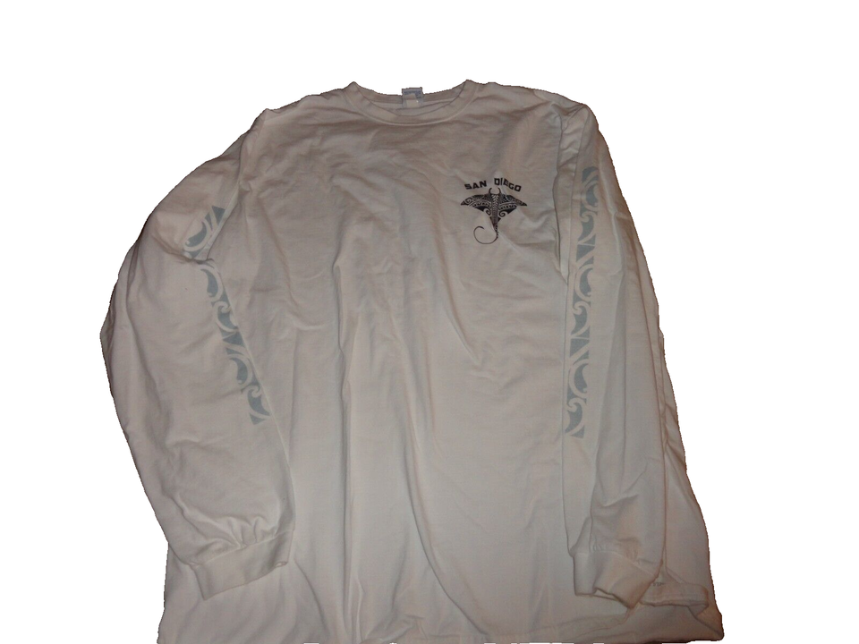 Crazy Shirts Long Sleeve Tshirt San Diego White with Blue Design Sz XL