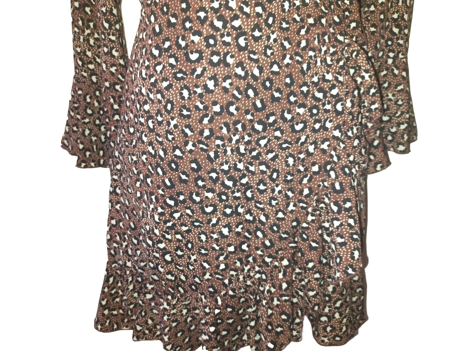 BNWT LADIES ANIMAL PRINT WRAP DRESS SZ 16 BY PRETTY LITTLE THING eBay