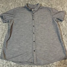 Patagonia Shirt Dogfish Head Organic Cotton Mens Short Sleeve Button-Up XXL Blue