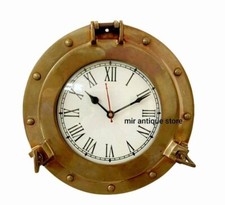 10 Zoll Maritime antike Bullaugenuhr massiv Messing schöne Schiff Bullaugenuhr,