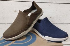 Men's Clarks Step Isle Row Cloudsteppers Canvas G Fit Lightweight Slip On Shoes