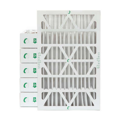 Glasfloss ZL 12x24x4 MERV 10 (FPR 7) Pleated HVAC Air Filters. Case of 6