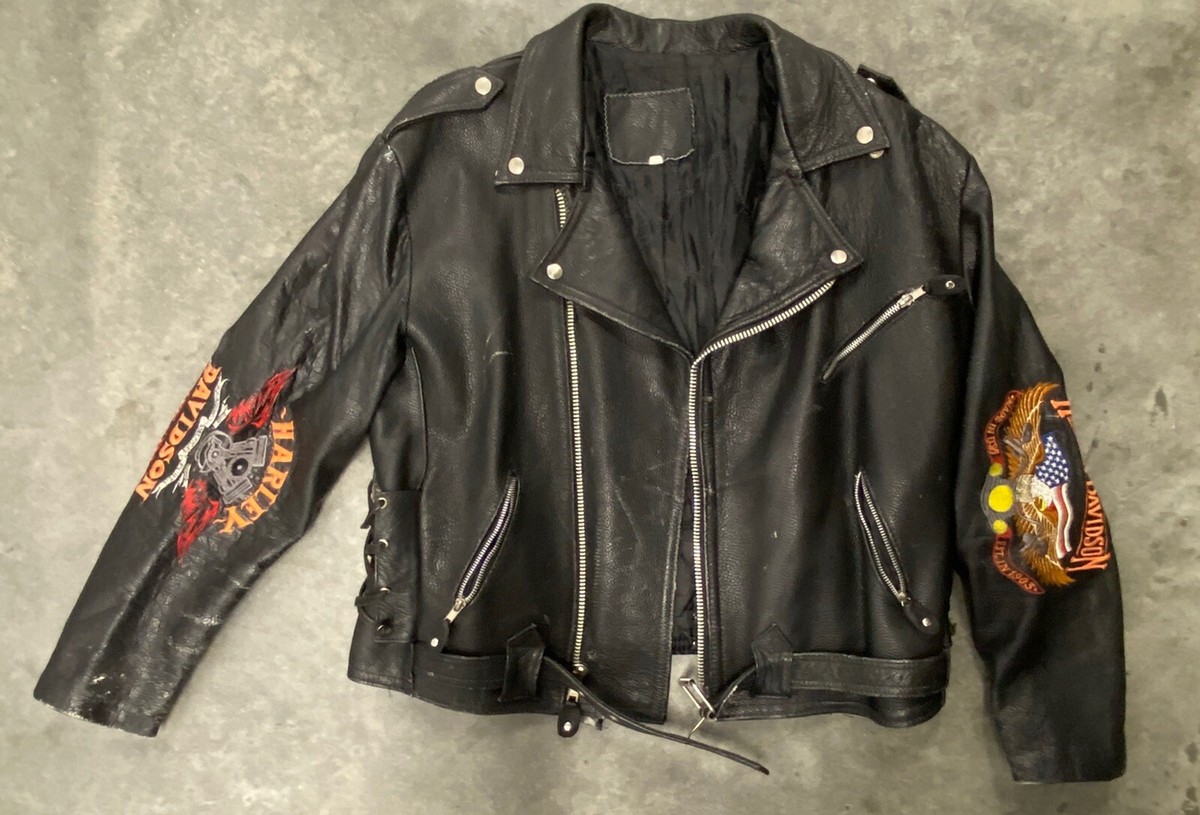 ジャケット・アウター HARLEY DAVIDSON LEATHER conchoTee size L Harley Davidson Leather Jacket Large (P2P 22” S2W24”) | eBay